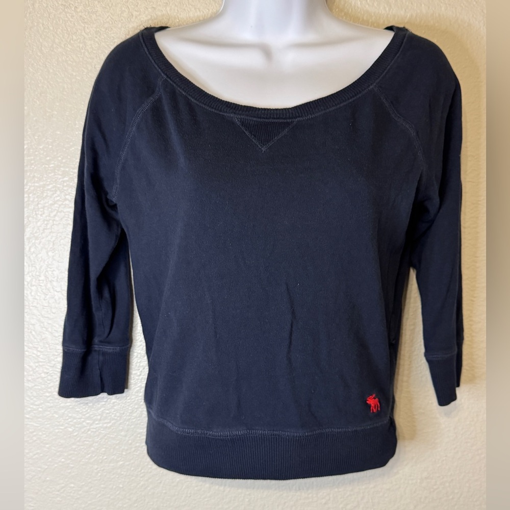 Abercrombie & Fitch Navy Boatneck Pullover XS